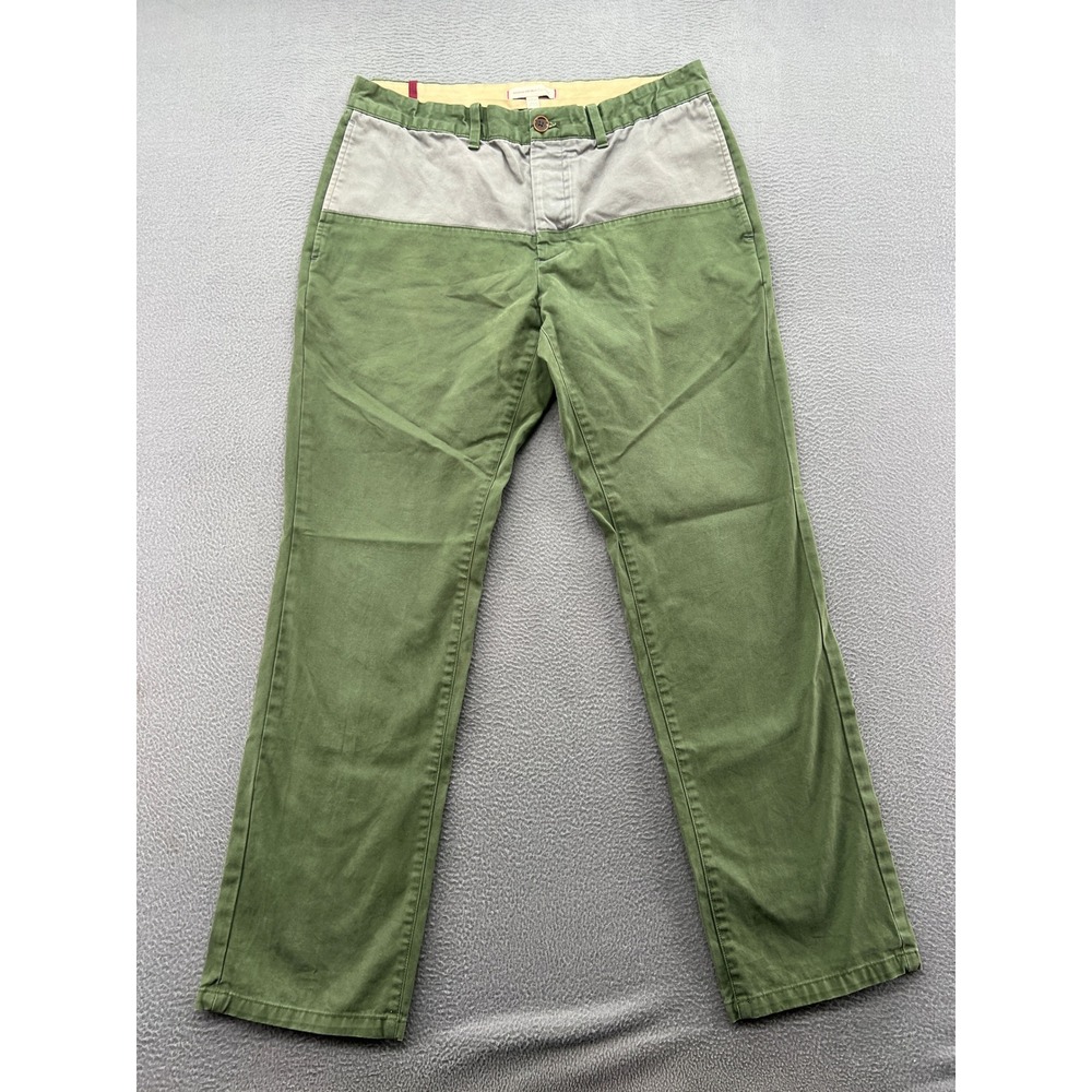 Banana Republic Pants Men's 33x30 Green Heritage Pieced Paint Button Fly Cotton